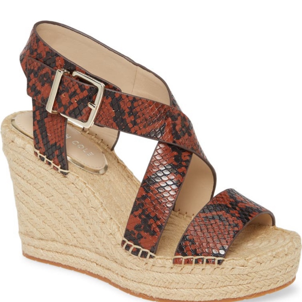 Kenneth Cole Olivia Cross wedge  sandal
